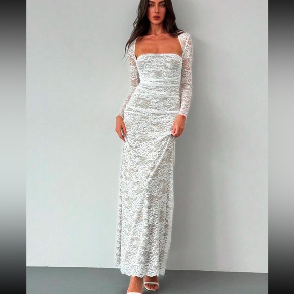 Lace Long Sleeve Maxi Dress - Picture 3 of 7